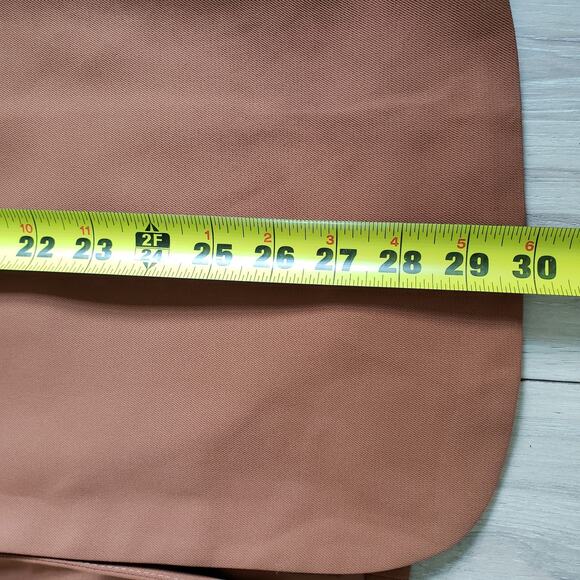 Womens Blazer XL Brown Open Front Long Sleeve Padded Shoulder Suit Jacket Casual - Picture 4 of 6